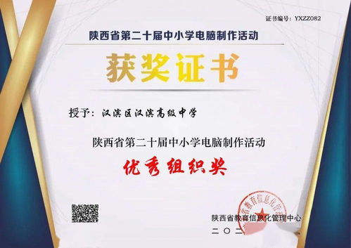 汉滨高中这些同学在陕西省第二十届中小学电脑制作活动中获奖